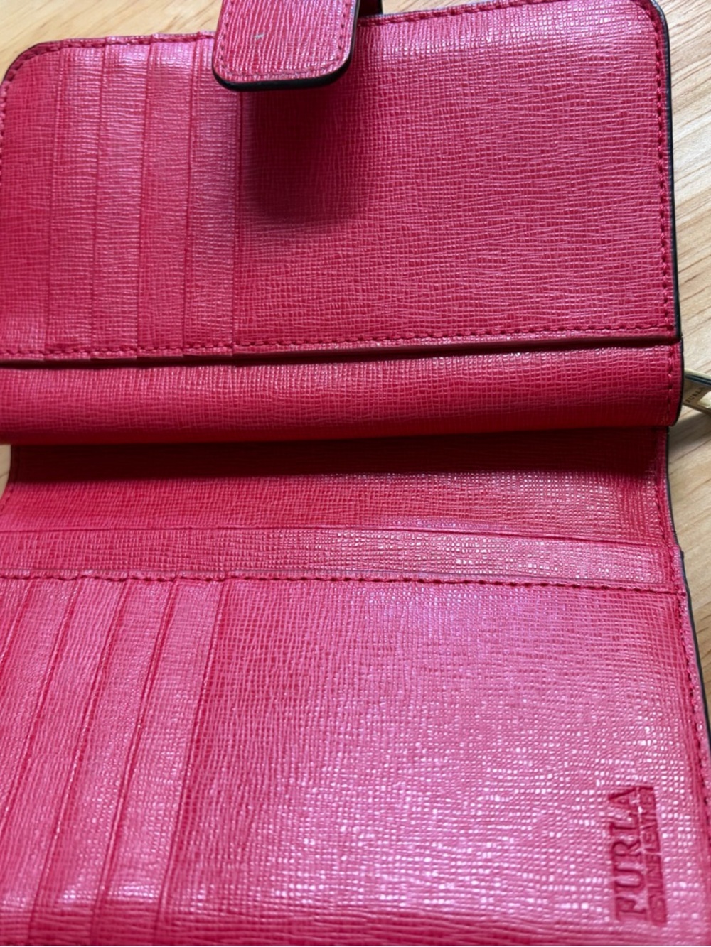 Furla Pink-Red Wallet with Logo Accent - Picture 4 of 7